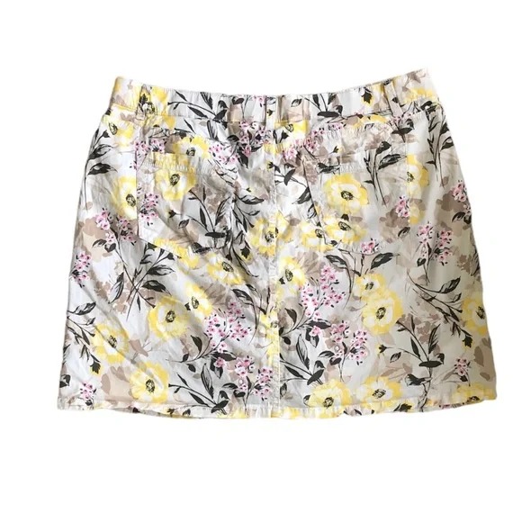 Floral Skirt Skort Stretch Sz 18 - Picture 2 of 4